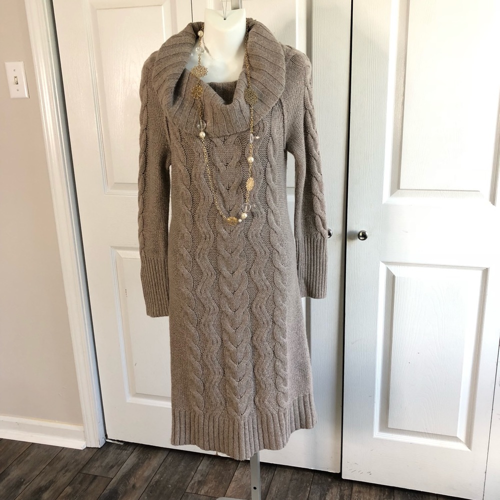 Loft Cowl Neck Sweater Dress Size Small